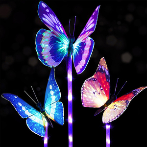 Nuevo Paquete de 3 Adornos de Jardín con Forma de Mariposa, Luces Solares LED para Jardín, Decoración Exterior, Envío Directo - Product Image 2