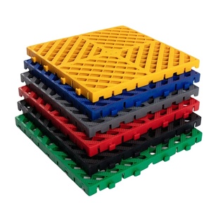 Thiết kế hiện đại nhựa Grating Thảm mặc chống trượt nhấp chuột cài đặt nhà để xe gạch lát sàn huyệt Modular PP rửa xe lưới tản nhiệt Bìa - Product Image 2