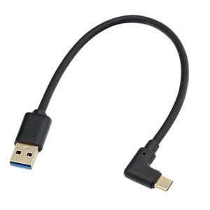 <b>Usb</b> 3.0 To Type C Right Angle Data <b>Cable</b> 1m Black For Mobile Phone And External Hard Drive High Speed Connection - Product Image 1
