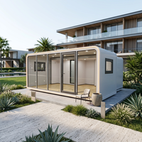 Conteneur modulaire intelligent et étanche de 20 pieds, certifié ISO CE, type cabane en bois mobile, pour hôtel de luxe moderne, pod de couchage ou villa