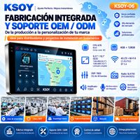 KSOY Radio mobil Universal, layar sentuh 9 inci 10 inci Android 16 6 + 128G layar QLED GPS BT Multimedia mobil