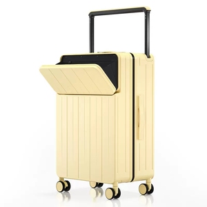 Multifunzione anteriore aperto vano bagagli per Laptop bagaglio a mano borse da viaggio con portabicchieri USB caricabatteria <span class=keywords><strong>valigia</strong></span> Trolley - Product Image 4