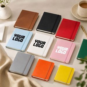 Wholesale Promotion A6 <b>A5</b> Pu Business Hardcover Journal Leather Custom Logo Notebook Pen Holder Portable <b>A5</b> Notebook Custom Logo - Product Image 1