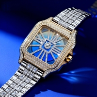 Montres de luxe en or rose de haute qualité avec diamants en moissanite VVS glacés pour femmes et hommes