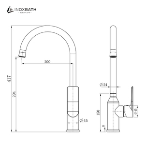 <span class=keywords><strong>Grifo</strong></span> de <span class=keywords><strong>cocina</strong></span> monomando para agua fría y caliente con configuraciones de color personalizadas y cumplimiento multienzúmbre de normativas. - Product Image 5