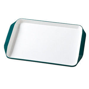 Bandeja de Servir de Melamina Rectangular Roja, Blanca, Verde Oscuro, Blanca, Color Sólido, para Uso en Hoteles y Restaurantes - Product Image 5