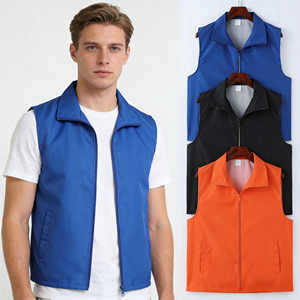 Customizable Logo OEM Service Multi-Pocket Moisture Wicking Breathable 100% Polyester <b>Utility</b> Tool Work Wear Unisex <b>Vest</b> - Product Image 1