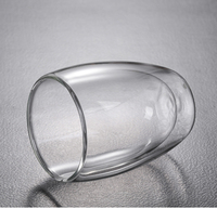 Mug à café et à thé à double paroi en verre borosilicate de haute qualité - Compatible micro-ondes et lave-vaisselle, design moderne