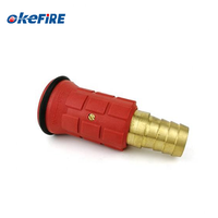 Tuyau d'incendie Okefire en nylon/laiton rouge avec lance à eau et pistolet de pulvérisation pour la protection incendie