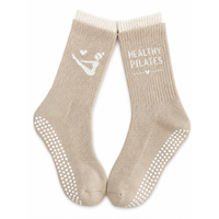 Maßgefertigte Pilates-Posen-Jacquard-Pilates-Grip-Socken für Damen, Atmungsaktive Doppelbündchen-Rutschfeste Studio-Socken