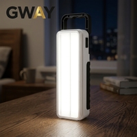 Lampu Mini Portabel Baru Dua Tabung LED USB AC 110-240 v Pengisian Daya Baterai Isi Ulang untuk Rumah