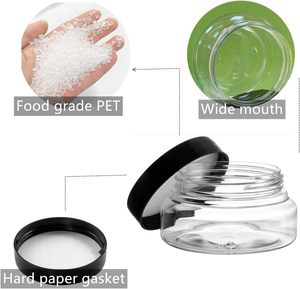 150ml 250ml <b>Plastic</b> Jars Width Mouth Empty <b>Plastic</b> Body Scrub <b>Containers</b> with Lid for Body Butter Lotion Can Customize Label - Product Image 3