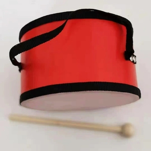 Wholesale Bright Red Double-sided Hand Snare <b>Drum</b> With Carry Strap And Wood Mallet For Children Performance - Product Image 2