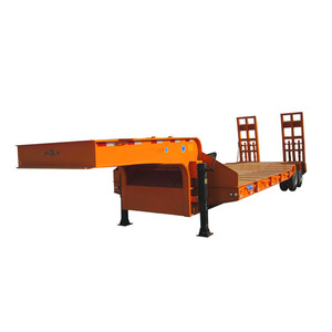 Nouvelle semi-remorque benne basculante en acier à 2 essieux, à prix compétitif, avec col de cygne amovible pour le transport de machines surdimensionnées - Product Image 4