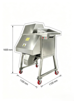 Commerciële apparatuur voor de verwerking van groenten en fruit, aardappel- en cassave-snijmachine voor reepjes, blokjes en schijfjes.