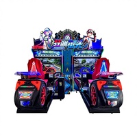 Machine de jeu de course de motos à deux joueurs avec environnement urbain virtuel pour les parcs d'attractions pour enfants