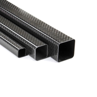 JULI Custom 3K Carbon Fiber Rectangular Tube Ketebalan 2mm untuk Model RC, Joran Golf, Pancing & Mainan