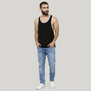 Débardeurs en maille pour hommes personnalisables, style tendance, fabrication en usine, style streetwear, prix bas - Product Image 1
