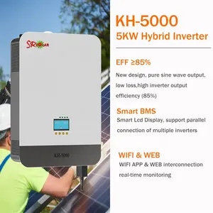 SRSOLAR Powerwall 5KWh 10KWh 20KW Off Grid sistema di pannelli solari Kit completo con batteria al litio sistema di accumulo solare Set 20 kw