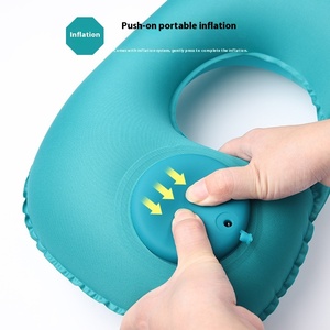 Oreiller de voyage portable en forme de U, gonflable par pression, avec fonction mémoire, pour voiture, événements en plein air, cadeau Sambo - Product Image 3
