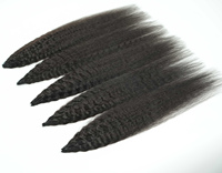 Extensions de cheveux humains vierges 100% 6D Feather Kinky, bouclées birmanes, à pointes spirales, pré-séparées, sans nœuds, pour crochet, trame simple, 14-30 pouces