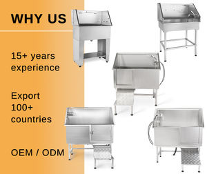 حوض استحمام احترافي متعدد الوظائف للحيوانات الأليفة 304 من الفولاذ المقاوم للصدأ حوض استحمام للحيوانات الأليفة كلب الاستمالة - Product Image 2