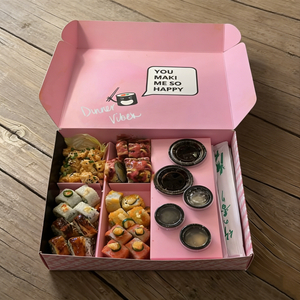 Disposable Paper <b>Box</b> Customizable Eco-friendly Food Grade Sushi <b>Box</b> Takeaway - Product Image 2