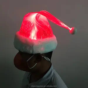 חג המולד כובע עם LED אורות למבוגרים ילדים-אדום סנטה חג המולד מתנת כובע & כובע