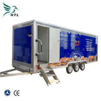 Remorque alimentaire mobile à 3 roues en acier galvanisé de taille personnalisée, freins manuels/électriques, certifiée CE pour les snacks
