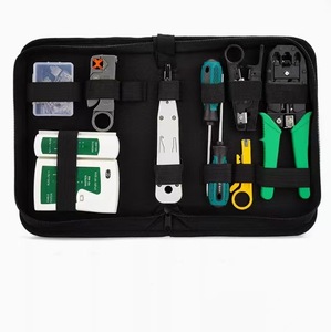 LAN UTP cavo di rete Tester <span class=keywords><strong>Kit</strong></span> RJ45 connettore filo Stripper cacciavite pinze pinze alimentato a mano OEM Set di strumenti personalizzabili - Product Image 2