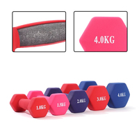 Haltères hexagonaux en vinyle colorés de haute qualité avec logo personnalisé pour l'exercice des bras