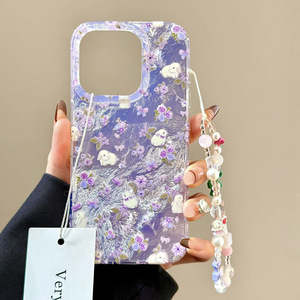 PH158 stile coreano in <span class=keywords><strong>viola</strong></span> coniglietto floreale per <span class=keywords><strong>iPhone</strong></span> 16promax /15/14 custodia per telefono 13/12 ragazza <span class=keywords><strong>cuore</strong></span> 11 carino Xr - Product Image 2
