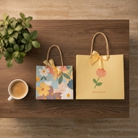 Sacs cadeaux en papier de luxe faits à la main, personnalisés en gros, en carton rigide, avec poignées torsadées, pour sacs de friandises d'anniversaire pour enfants