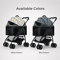 Poussette pour animaux de compagnie pour chats et petits chiens, cabine détachable, cadre pliable, roues en EVA, vente en gros sous marque privée