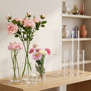<span class=keywords><strong>Vase</strong></span> <span class=keywords><strong>en</strong></span> <span class=keywords><strong>verre</strong></span> créatif cylindrique droit, grande taille, <span class=keywords><strong>en</strong></span> <span class=keywords><strong>verre</strong></span> borosilicate épais, pour décoration - Product Image 6