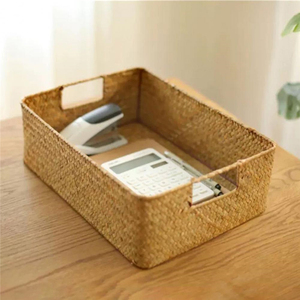 Lót Pinic Động Vật Dệt Nhỏ <span class=keywords><strong>Wicker</strong></span> Giỏ Mây Dã Ngoại Trung Quốc Hoa Thị Trường Vuông Cỏ Biển Bánh Mì Giỏ - Product Image 6