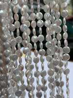 Perles d'eau douce naturelles Edwin, perles en vrac, forme bouton, blanches, 10-11 mm, qualité AAAAA, pour la fabrication de bijoux, trou droit
