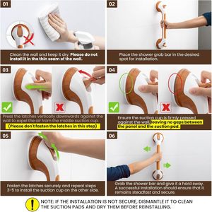 Poignée de sécurité pour salle de bains <span class=keywords><strong>douche</strong></span> en plastique ABS <span class=keywords><strong>barre</strong></span> d'appui à succion poignée de soutien pour handicapé soins de santé <span class=keywords><strong>barre</strong></span> d'appui à succion pour aînés - Product Image 4