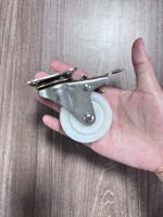 Meilleures ventes - Roues pivotantes en acier inoxydable 304 de 1,5 pouce et 2 pouces, roues en nylon PA de 100 mm, noires, pour chariot médical, fauteuil roulant