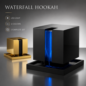 Chicha Cascade de Luxe en Acier Inoxydable Illuminée, Ensemble Moderne avec Logo Personnalisé pour Restaurant, Bar, Salon – Vente en Gros - Product Image 1