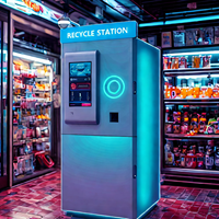 Máquina Expendedora Inversa de Botellas de Vidrio, SDK, Código QR, Reciclaje de Tokens, Gestión Basada en la Nube, Wi-Fi, Pantalla Táctil de 22 Pulgadas