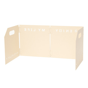 Panel Cortavientos Portátil para Camping, Plegable, Metálico, para Estufa de Camping, Color Blanco Lechoso, para Todas las Estaciones - Product Image 2