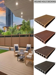 Planches de terrasse en composite acier à grain de bois brossé, antidérapantes, imperméables, durables, design moderne fluorescent, garantie 5 ans - Product Image 6