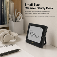 Reloj Calendario de Escritorio Kylendar Mini de 4.2 Pulgadas con Pantalla de Papel Electrónico, Reloj Mundial para Estudiantes, Ideal para Tareas, Clases en Línea, Dormitorios y Salas de Estudio