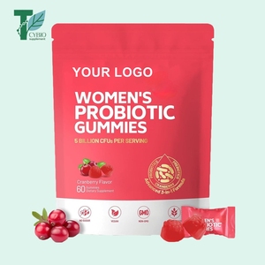 OEM Cranberry rasa wanita suplemen Gummies probiotik dengan 5 miliar CFUs untuk kesehatan usus dan pencernaan - Product Image 1