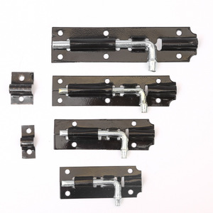 Loquet de porte en fer noir laqué 75100125150200220300, style industriel, avec goupille standard, pour portes en bois - Product Image 1