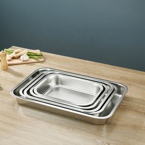 Plateau <span class=keywords><strong>de</strong></span> <span class=keywords><strong>service</strong></span> rectangulaire Xinyuan en acier inoxydable poli, design moderne, écologique, pour hôtels, avec <span class=keywords><strong>service</strong></span> <span class=keywords><strong>de</strong></span> personnalisation du logo - Product Image 2