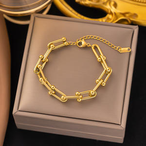 Bracelet classique en acier inoxydable chaîne <span class=keywords><strong>serpent</strong></span> en acier inoxydable couleur or 18 carats bracelets étanches en forme de cœur pour femme et homme - Product Image 6