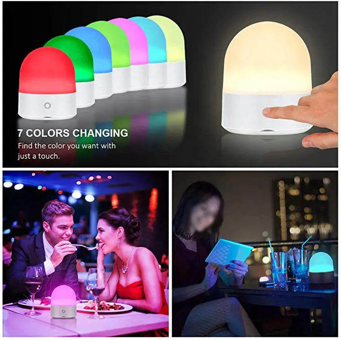 Colorful Baby Nursery Lamp Desk Lamp Luna Light Night Light LED 3D Printing Candle Lamp for Kid Bedroom Novelty Lights