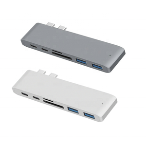 Hot 6 in 1 <strong>Docking</strong> <strong>Station</strong> Laptop <strong>C</strong> Hub Dual <strong>Type</strong> <strong>C</strong> Adapter <strong>Usb</strong> 6 in 1 Hub <strong>Usb</strong>-<strong>c</strong> Dock Converter 6 Port Adaptor Hub for Macbook - Product Image 2